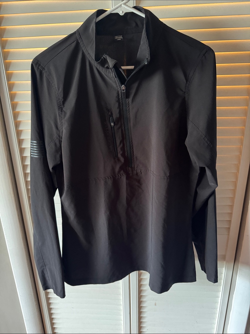 Women’s Grunt Style Black Lightweight Half-Zip Jacket like new Sz L